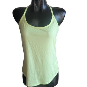 Under Armour Yellow Racerback Tank Top M